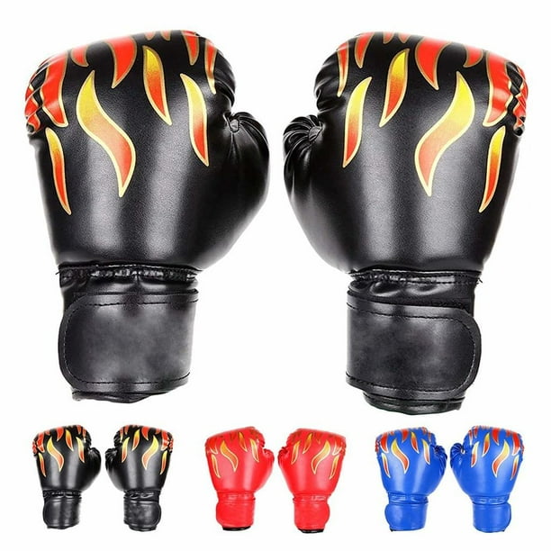 Diseño engrosado para MMA Muay Thai Kickboxing Sandbag Sports, guantes de boxeo para niños, guantes tailandeses portátiles, envoltura de muñeca ensanchada, forma de puño ergonómico para niños de 3 a