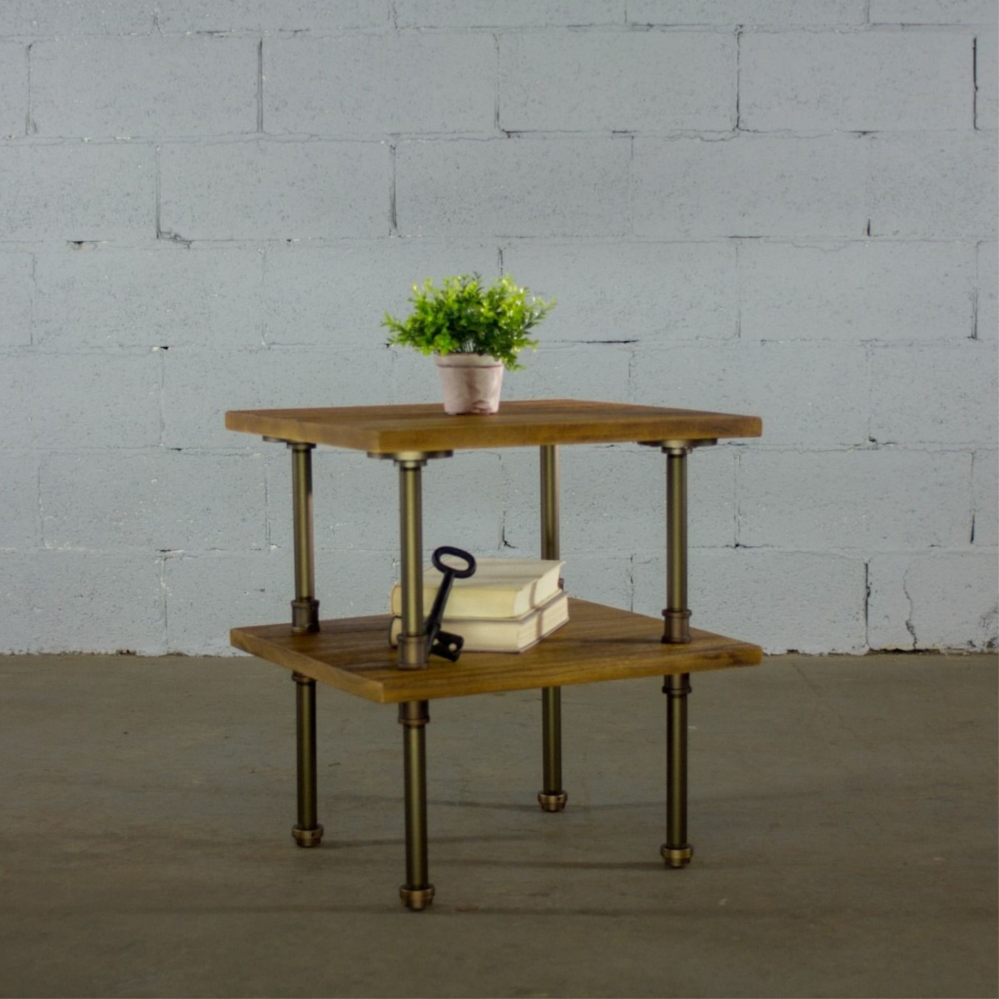 Corvallis Industrial pipe side end table and bedroom night stand 2