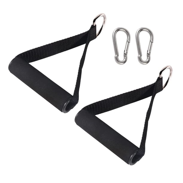 Mango fino de banda de resistencia Panda, accesorio para máquina de cable resistente, correa de nailon resistente y anillo de acero sin costuras para ejercicio físico, gimnasio, pilates, yoga, tríceps