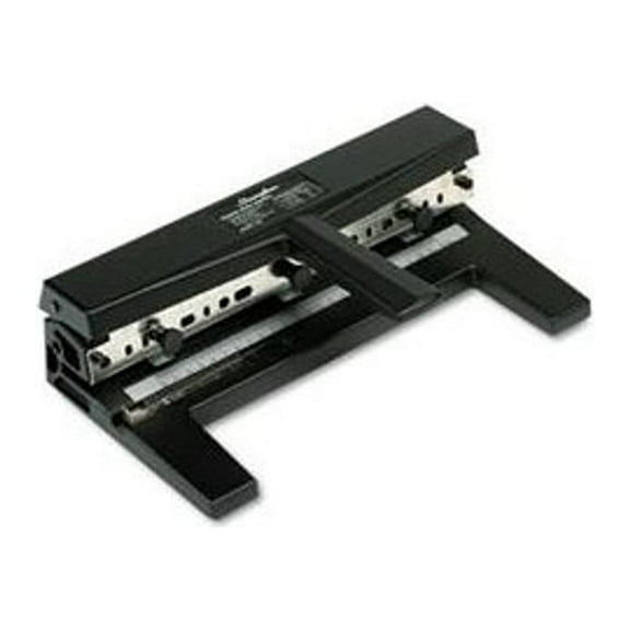 Swingline Three-Hole Punch - 3 Punch Head[S] - 40 Sheet Capacity - 9/32" - Black (Swi74440)