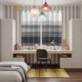 thumbnail image 5 of Black White Ombre Kitchen Curtains 63 Inch Length, Vintage Minimalism Abstract Stripes Grommet Top Bedroom Living Room Curtains, Light Filtering Cafe Curtain Drapes 2 Panels Set 84''x63'', 5 of 9
