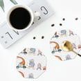 thumbnail image 5 of Disketp Animals In Transport Funny Coasters,4 Pcs Leather Coasters With Holder, Perfect Housewarming Hostess Gifts,Protect Furniture From Water Marks Scratch And Damage, 5 of 9