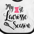 thumbnail image 4 of Inktastic My 1st Lacrosse Season Girls Baby Bib, 4 of 4