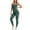 Dark Green, variant on SRZYMJ Jumpsuit for Women Women's Long Sleeve Workout Jumpsuit Gym Bodysuit With Removable Padding and Wide Supportive Straps For Yoga