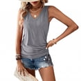 thumbnail image 6 of WQD 2 Pack Summer Tank Tops for Women V Neck Sleeveless Shirts Casual Loose Fit Trendy Workout Fashion Blouses, 6 of 10