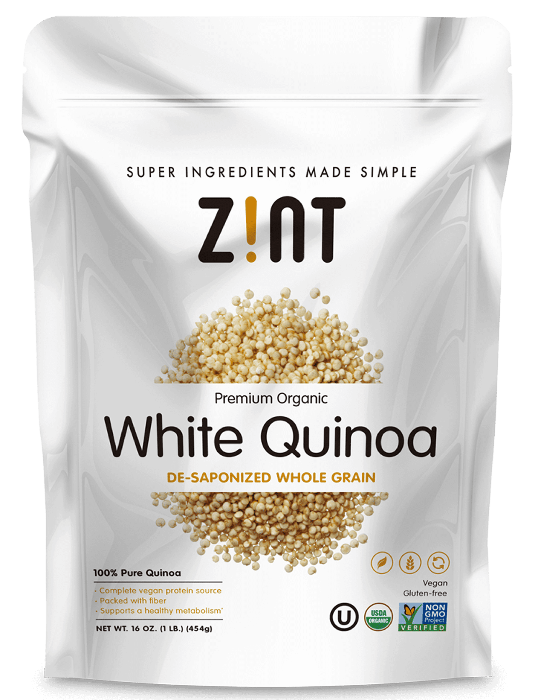 Zint Raw Organic Vegan Protein White Quinoa, 4.0 Lb