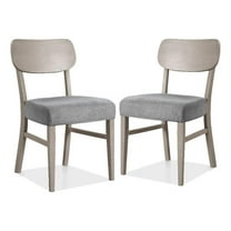 Furniture of America Yalen Wood Indoor Side Chairs, Grey (Set of 2)