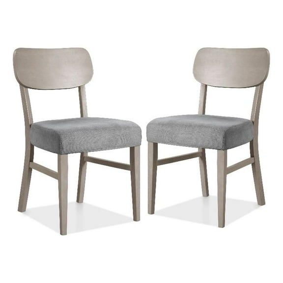 Furniture of America Yalen Wood Indoor Side Chairs, Grey (Set of 2)