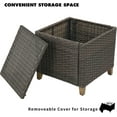 thumbnail image 4 of Grand Patio Outdoor  Wicker Side Table, 50 Gallon Large Storage Box End Table , 27''H, Natural Brown, 4 of 5