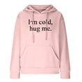 thumbnail image 4 of Tawop Hoodie Tops Womens Sweatshirts Crew Neck Long Sleeve Pullover Graphic Pink M, 4 of 4