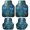 Dark Blue Dark Green, variant on Buffalo Plaid Car Floor Mats 4 Pieces, Front & Rear Auto Carpet Mats Full Set with Rubber Backing, Farmhouse Grey Checkered Vintage Rustic Universal All Weather Car Floor Protectors for SUV Truck Van
