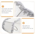 thumbnail image 4 of OULII Small Clip On Retro Fabric Lampshade Set with Hand Crafted Natural Linen Flower Design for Table Floor and Pendant Lamps Gray, 4 of 7