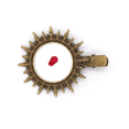 thumbnail image 1 of America Red Rose Botany Hairpin Sun Headwear Retro Metal Clips Pin, 1 of 3