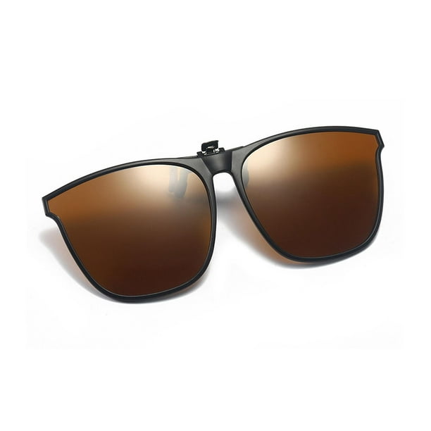 Polarized Clip On Flip Up Sunglasses Over Prescription and Reading Glasses  Frames UV Protection Sun Glasses for Driving S8D9