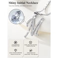 thumbnail image 5 of Silvora Initial Necklace for Women Platinum Plated CZ Crystal Personalized Letter D Pendant Necklace Shiny Dainty Jewelry Gifts for Granddaughter Sister Friends Christmas, 5 of 7