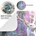 thumbnail image 2 of Wobogo White Deer Forest Kitchen Drying Mat Heat Resistant Drainage with Non-Slip Rubber Backing Hides Stains Super Absorbent Easy to Clean 16×18in, 2 of 8