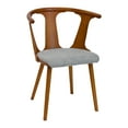 Mid Century Modern Elegant Wood Arm Accent Dining Chair