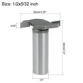 thumbnail image 3 of Uxcell 1/2” Shank 5/32” Cutting Depth 2 Flute HSS Undercut Woodworking T Slot Router Bit, 3 of 5