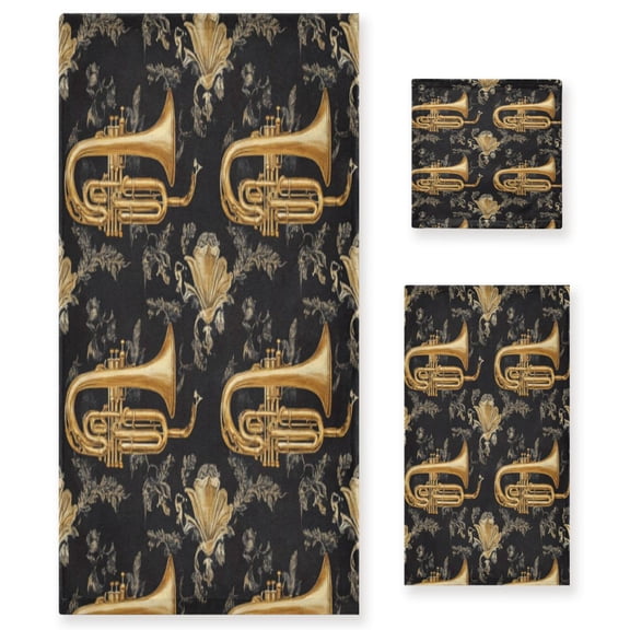 Three-Piece Towel Set Face Towel Towel Set Hand Towel Bath Towel Cotton Bath Towels Bath Towel Sets Hand Bath Towels Golden Horn