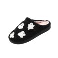 thumbnail image 3 of HTHLVMD All Over Ghost Slippers, Cute Pattern House Shoes, Halloween All Over Ghost Slippers Cute Pattern Fuzzy House Shoes Warm Plush Closed Toe Slip On Clog Indoor Footwear, Black 5.5, 3 of 6