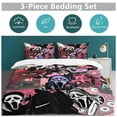 thumbnail image 5 of Ghostface 3 Piece Bedding Set Cartoon Comforter Set Cute Duvet Cover Sets Super Soft Aldult Bedding Set Kids Bedroom Gifts,1 Duvet Cover with 2 Pillowcases 86"x70", 5 of 8