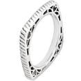 thumbnail image 2 of Sterling Silver Polished Rhodium-Plate Square Ring, 2 of 6