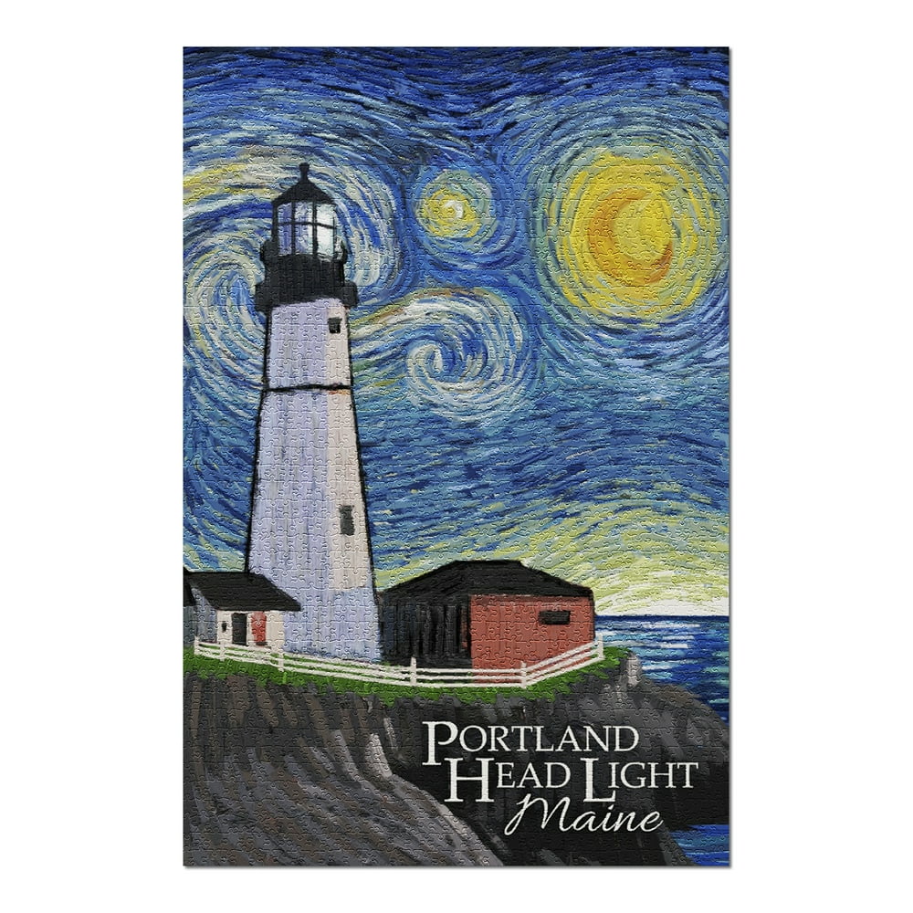 Portland Head Lighthouse, Maine Starry Night 96996 (20x30 Premium