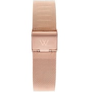 WRISTOLOGY Quick Release Adjustable Interchangeable Metal Mesh Milanese Stainless Steel Watch Band In Rose Gold for Men Women 20 MM