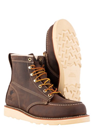 Men’s Brown Winter Boots – Country Style Ankle Rise Outdoor Casual Work Boots Mens lace up work boots rugged sole – Antonios main image 2