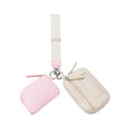 thumbnail image 1 of Almacenamiento de la tarjeta de bolso de de la pulsera con bolsita con la zapatilla doble bolsa de la bolsa para hombres para viajar en la Rosa Beige, 1 of 8