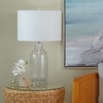 thumbnail image 2 of DecMode 25" Textured Gray Table Lamp with Cream Linen Shade (2 Count), 2 of 10