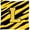 Black Gold, variant on Letter L Initial Tiger Stripe - Black Gold Fabric Decorative Pillow
