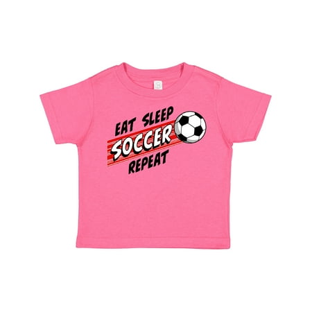 

Inktastic Eat Sleep Soccer Repeat Gift Toddler Boy or Toddler Girl T-Shirt