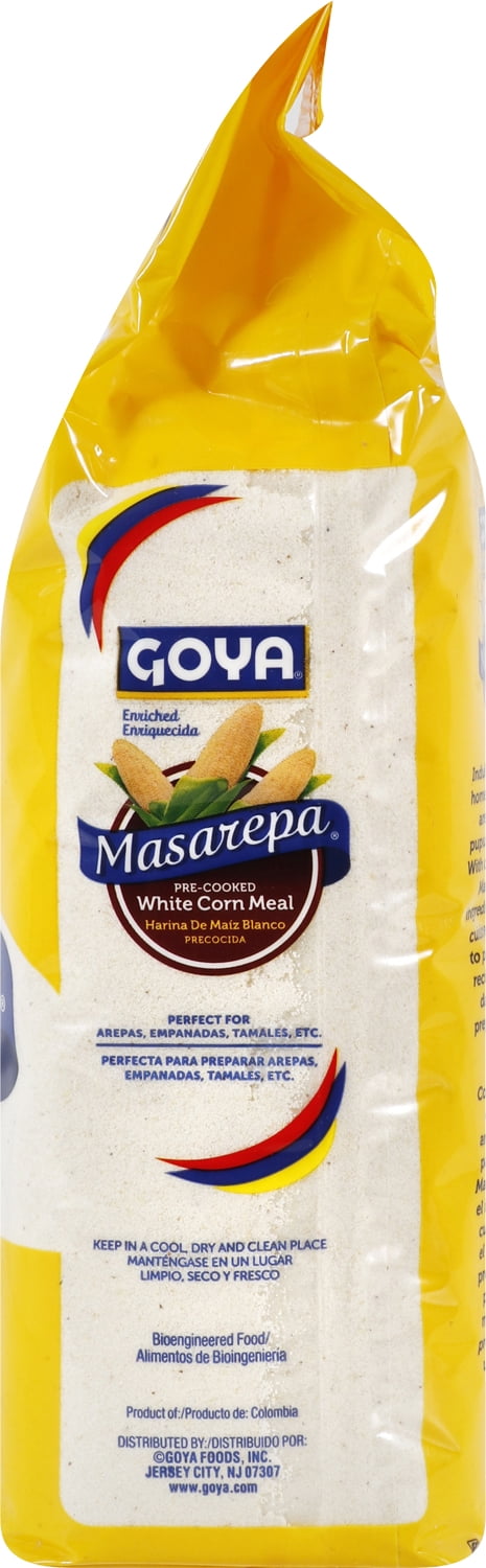 (5 pack) GOYA® Masarepa® – Pre-Cooked White Corn Meal, 35.2 oz Pouch