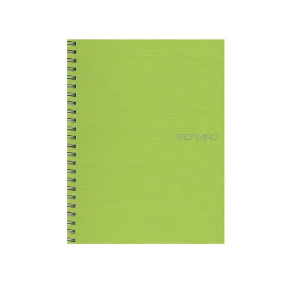 EcoQua Notebooks spiral blank, lime, 5.8 in. x 8.25 in. (pack of 5)