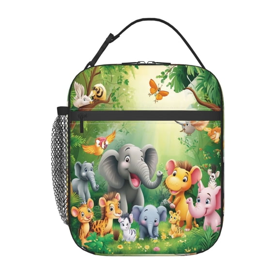 Animal Lunch Bag for Office Women – Stylish Thermal Insulated Tote with Shoulder Strap, Lightweight for Work or Travel