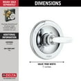 thumbnail image 2 of Delta Monitor 13 Series Shower Faucet Valve Trim Kit in Chrome Finish, Fits R10000 Series Valve (Valve Sold Separately), 2 of 4