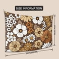 thumbnail image 3 of YFYANG Brown Vintage Floral Graffiti Tapestry, Bedroom Dormitory Living Room Decoration Tapestrys Wall Hanging , 80 x 60 in, 3 of 8