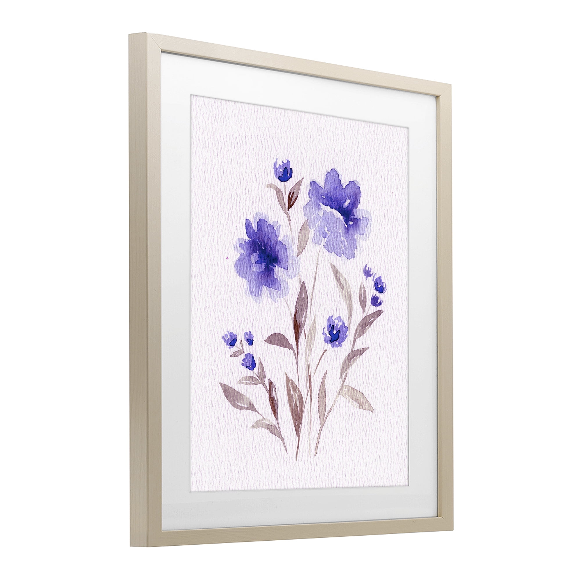 Stupell Industries Blooming Purple Flowers Birch Framed Print Under Glass, design by Leah Noel Art
