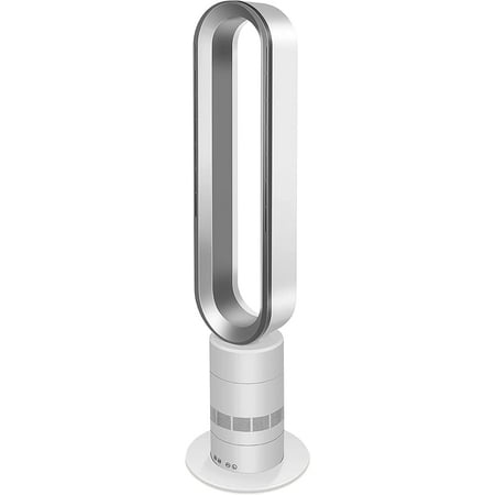 

HealSmart Sufficient size bladeless fan standing fan towel fan 10 speeds settings 10-hour timing closure bladeless fan stylish and modern fan low noise 39 inches white