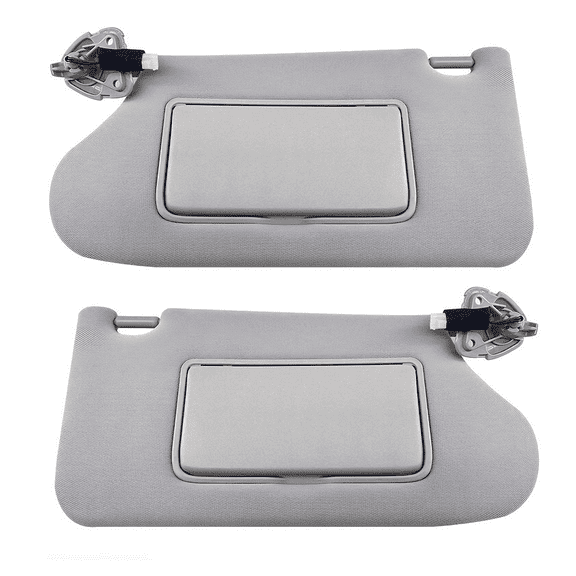 Left Driver And Right Passenger Side Sun Visor For Nissan Altima 2013-2018 With Mirror And Light, Replacement OEM 96401-3TA2A-Pairs-grey