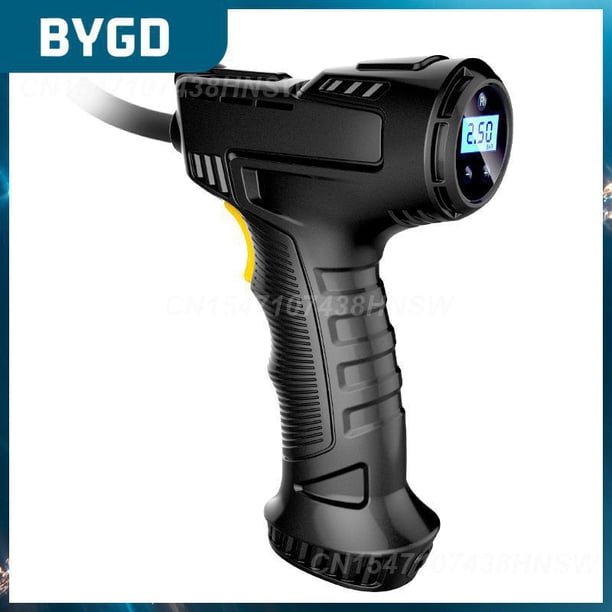 Portable Car Air Pump Smart Digital Display Air Pump Led Light 120w Inflatable Pump Car Accessories Rechargeable Air Compressor02Russian Federation He Qiyong unisex