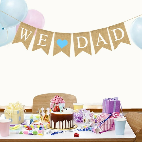 COSMOBETTY Fathers Day Decorations Pink Lace Banner 1Set For Indoor Decoration