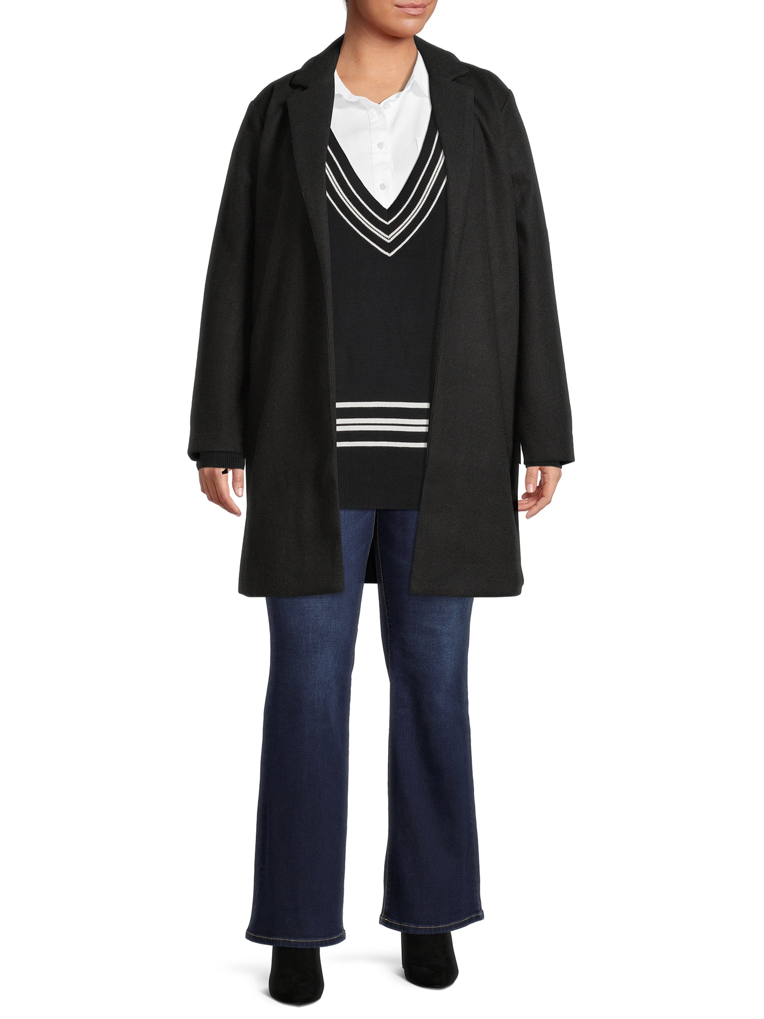 Mark Alan Women's Plus Size Single-Breasted Belted Peacoat