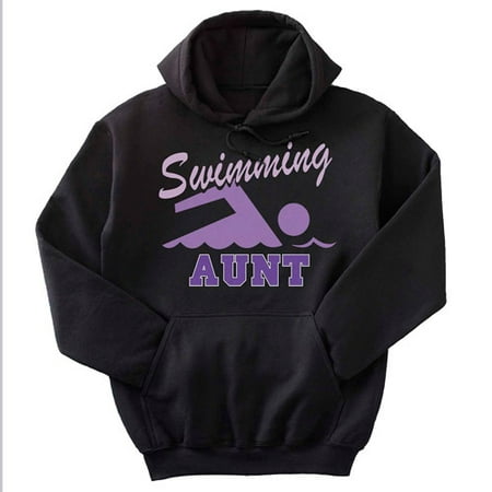 Personalized Sport Hoodie, Black with Purple Print, Extra-Large