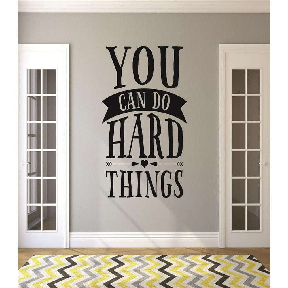 Custom Wall Decal You can do hard things Quote Peel & Stick Sticker