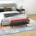 thumbnail image 2 of HOMCOM Banc de Bout de Lit 39 Pouces, Banc d'Entrée Rembourré pour Salon, 2 of 10