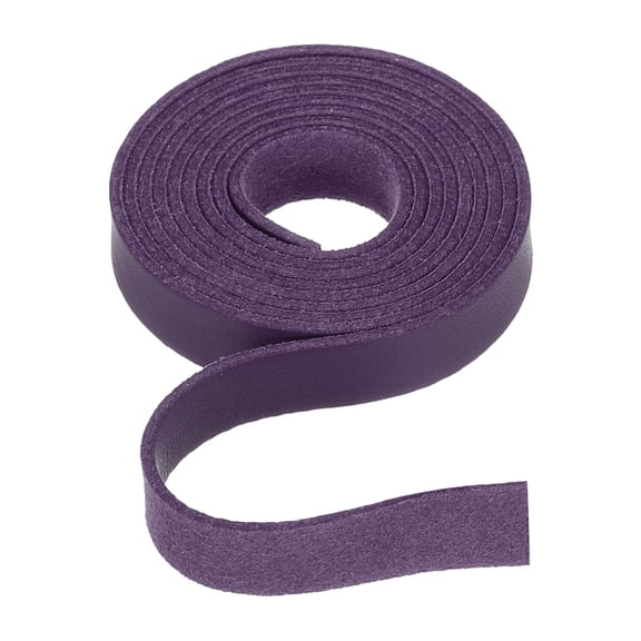 Uxcell Flat Leather Cord 39 Inch 10mm Leather String PU Faux Leather Straps Dark Purple