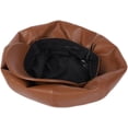 thumbnail image 3 of Zhengup Women Faux Leather Baggy Puffy Newsboy Hat Oversized Painter Beret Cap, 3 of 6