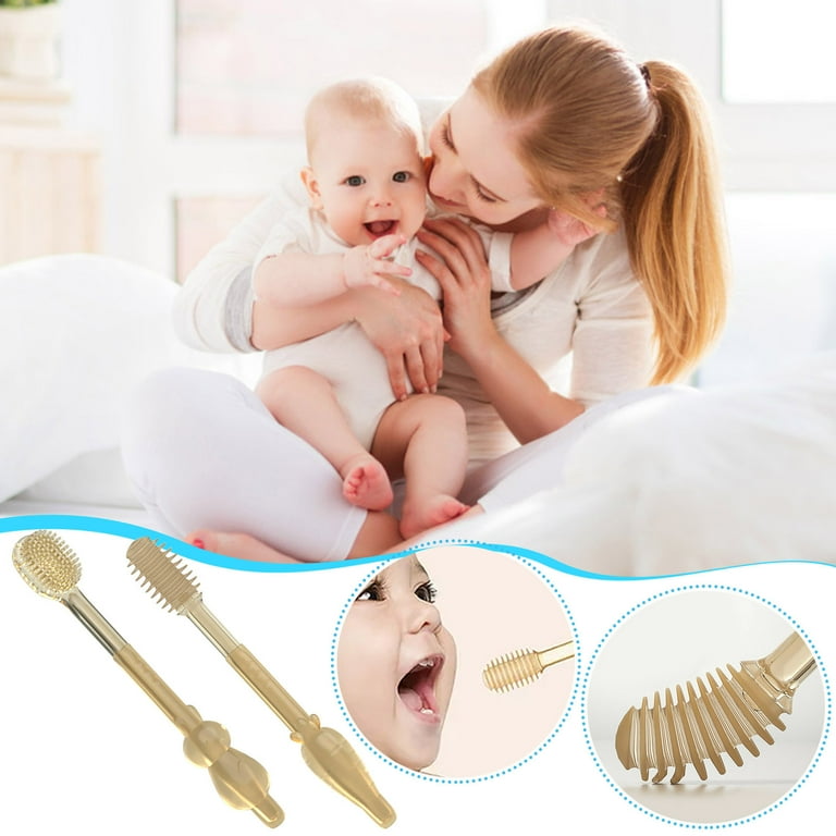 Deal of The Day Dvkptbk Baby Toothbrush Baby Infant Deciduous Teeth 0 To 1 Year Old And A Half Silicone Tongue Coating Oral Finger Set Cleaning